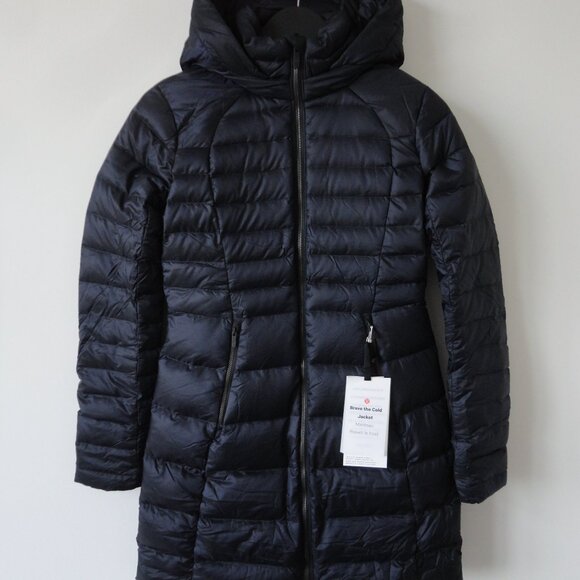 NWT LULULEMON Navy Blue Goose Down Long Hooded Brave The Cold Parka Jacket 4 - Picture 6 of 12